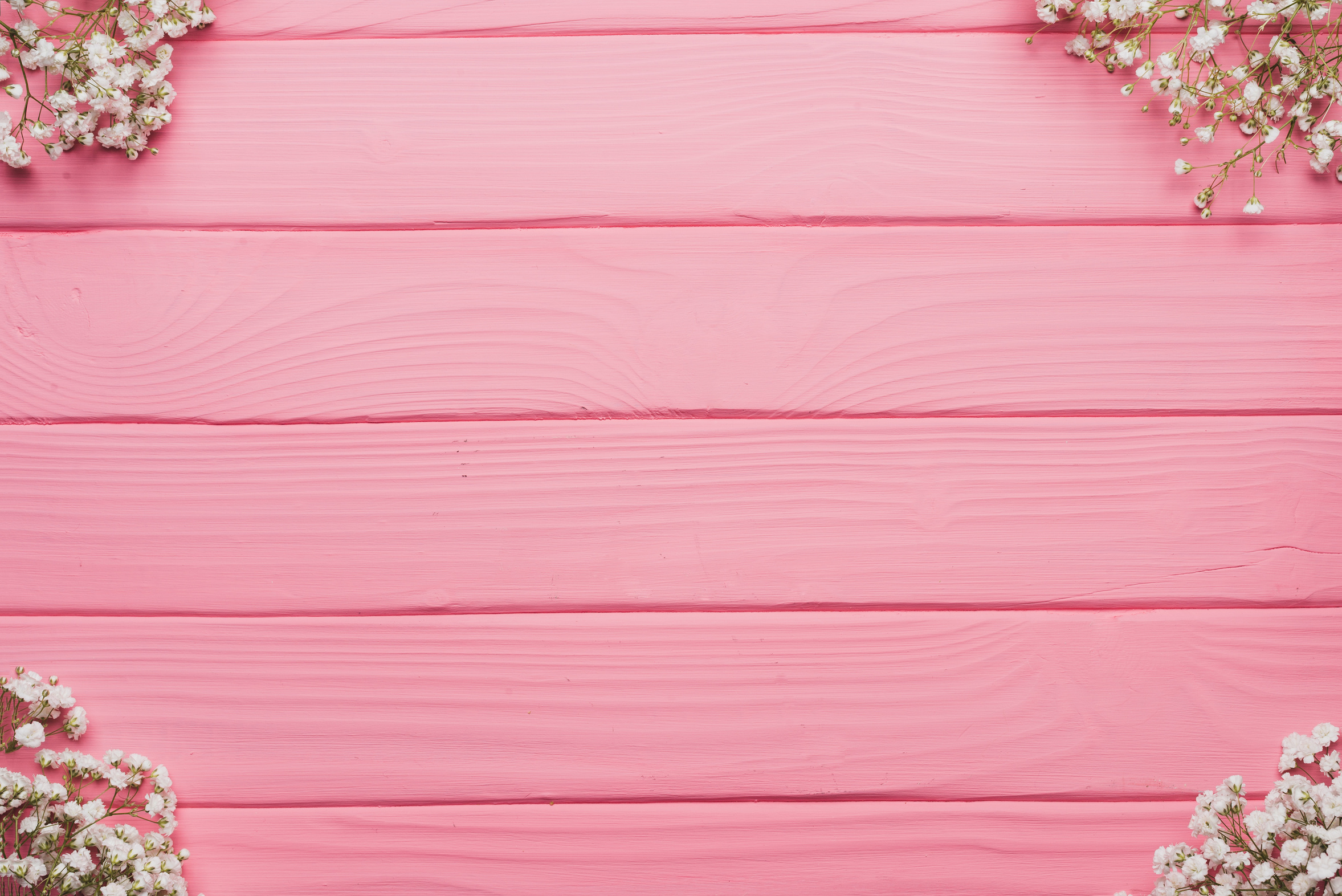 Flowers on a Wooden Background
